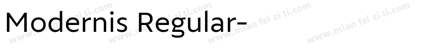 Modernis Regular字体转换